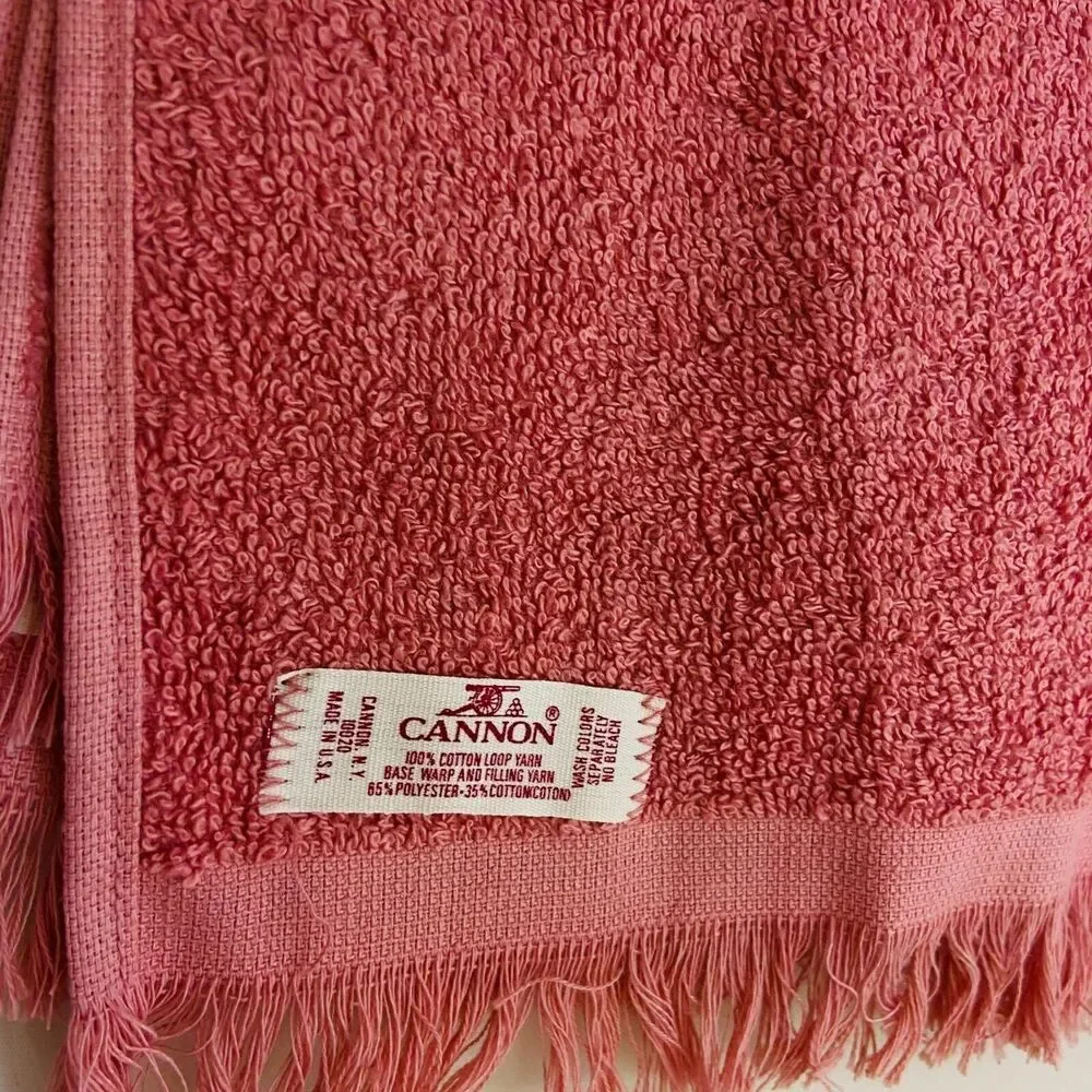 #4331 VTG Cannon towels 3 pc pink butterflies